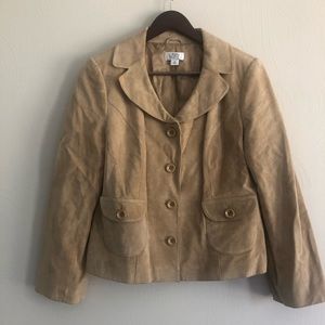 Loft Suede Leather Cream Jacket